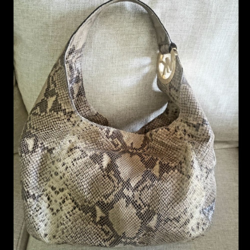 Michael Kors faux snakeskin handbag
